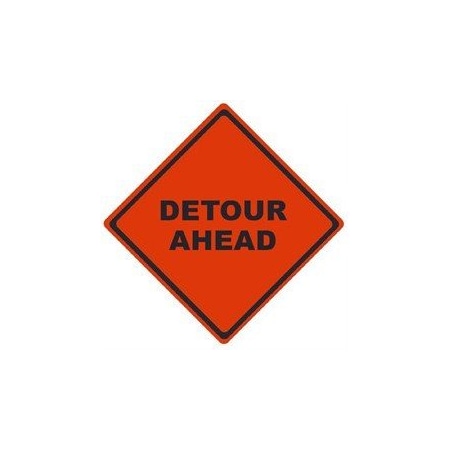 Nmc TRAFFIC, DETOUR AHEAD, 48X48, RUMR4804 RUMR4804